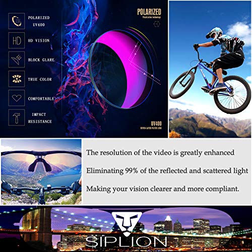 Siplion - Gafas de sol polarizadas para hombre Matrix, gafas de aviador (protección UV400) verde M