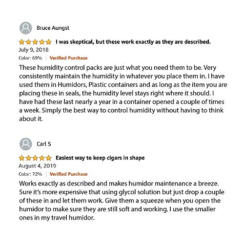 Sistema de humidificación para humidor por Bóveda , nivel de humedad relativa del 69%, de gran tamaño 60 gramos
