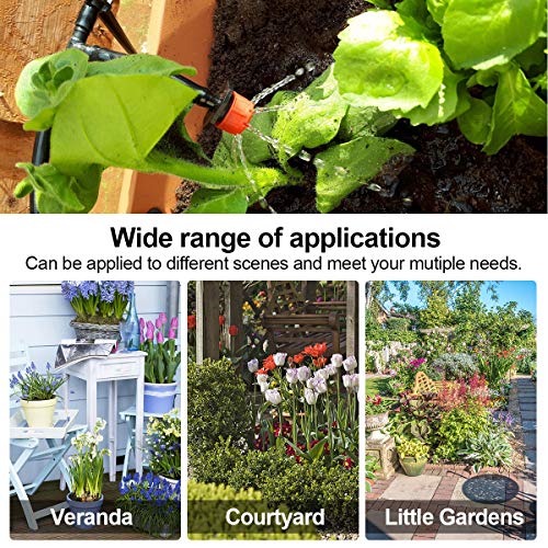 Sistema de riego Jardín, Kit de riego por goteo micro Riego automático Rociadores por goteo Riego de jardín para el paisaje, Lecho de flores, Plantas de terraza