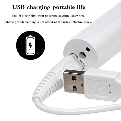 SJYYJJ Depiladora - Recortadora de Vello Facial Carga por USB Cuatro en uno Multifunción Lápiz Labial eléctrico Dispositivo de eliminación de Vello para depilación,White