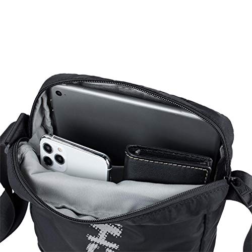 SKECHERS Bandolera pequeña Bolso Mensajero de Nailon Tacto Tela Regalo Original Unisex Mariconera Casual Funcional Cómoda Práctica Resistente S903, Negro, Talla única