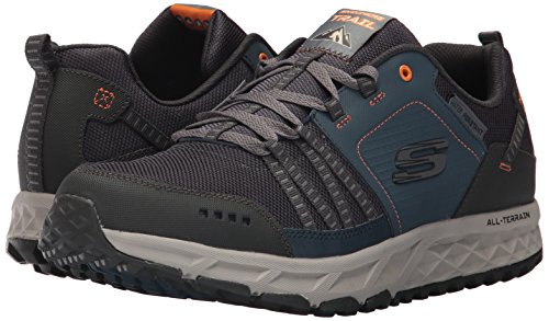Skechers Escape Plan, Zapatillas de Entrenamiento para Hombre, Azul (Navy/Orange), 40 EU