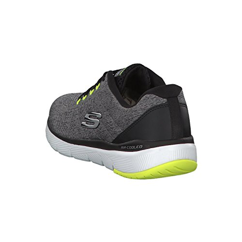 Skechers Flex Advantage 3.0-Stally, Zapatillas Deportivas para Hombre, Gris (Gray & Black), 45 EU
