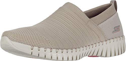 Skechers Go Walk Smart-Wise, Zapatillas para Mujer, Gris (Taupe Textile/Trim TPE), 39 EU