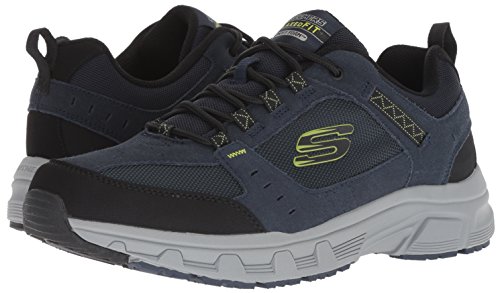 Skechers Men's OAK CANYON Sneakers, Blue (Navy Lime Nvlm), 8 (42 EU)