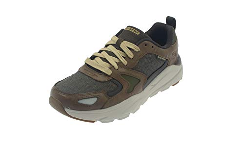 Skechers Men's Verrado- Brogen Hi-Top Trainers, Brown (Brown Olive Brol), 10 UK (45 EU)