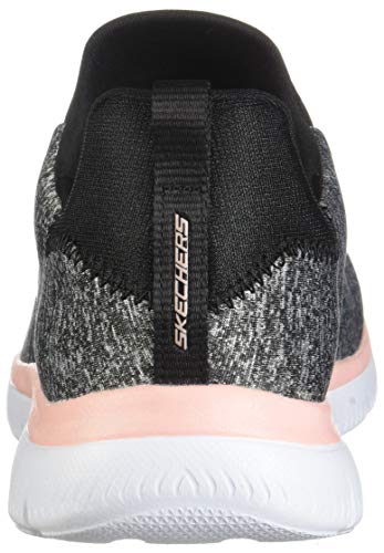 Skechers Mujeres Summits Deportivos de Moda, Black/Coral, Talla 8
