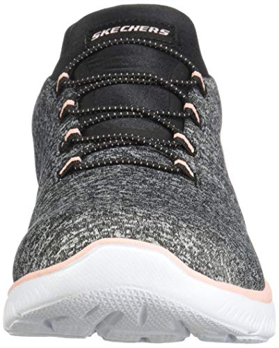 Skechers Mujeres Summits Deportivos de Moda, Black/Coral, Talla 8