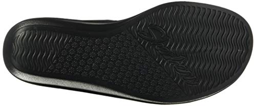 Skechers Rumble On-Chart Topper, Sandalias de Talón Abierto para Mujer, Negro (Black Mitobuck/Metal/Clear Rhinestone Black), 40 EU