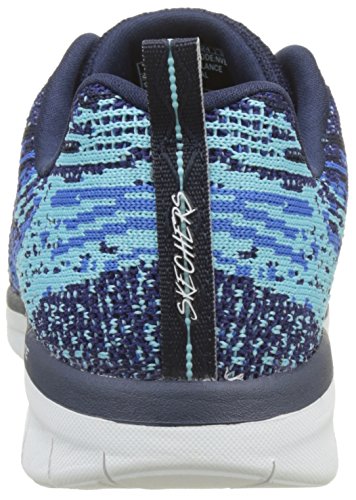 Skechers Synergy 2.0-High Spirits, Zapatillas para Mujer, Azul (Navy/Blue), 36 EU
