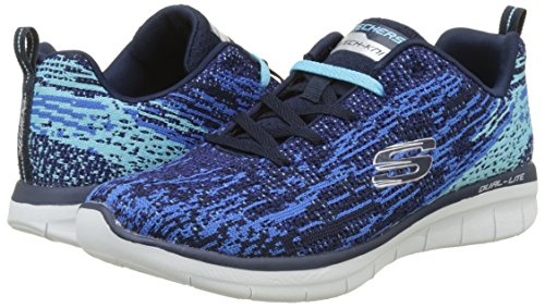 Skechers Synergy 2.0-High Spirits, Zapatillas para Mujer, Azul (Navy/Blue), 36 EU