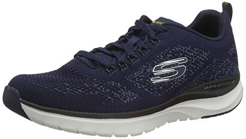 Skechers Ultra Groove, Zapatillas para Hombre, Azul (Navy Flat Knit/Trim Nvy), 44 EU