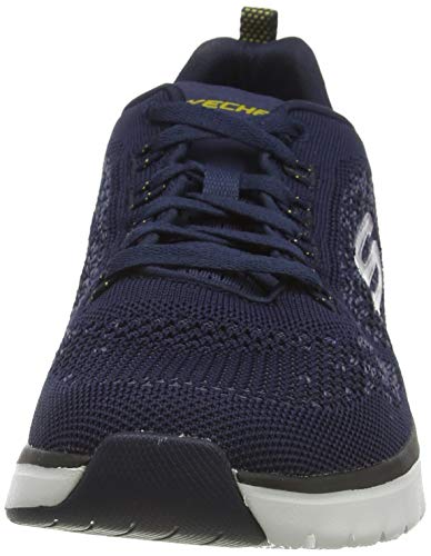 Skechers Ultra Groove, Zapatillas para Hombre, Azul (Navy Flat Knit/Trim Nvy), 44 EU