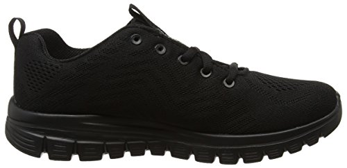 Skechers Women 12615 Low-Top Trainers, Black (Black Mesh/Trim Bbk), 3 UK (36 EU)