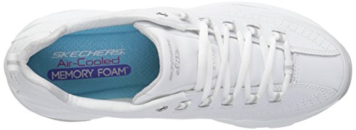 Skechers Women's D'Lite Ultra-Illusions Trainers (White/Silver) 4UK,37 EU