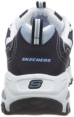 Skechers Women's D'Lites Biggest Fan 11930-nvw Low-Top Sneakers, Blue (Navy Trubuck/White Mesh/Carolina Blue Trim NVW), 4 UK 37 EU