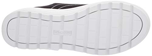 Skechers Women's STREET CLEAT-BRING IT BACK Trainers, Negro (Black Canvas/White Duraleather Trim Blk), 5 (38 EU)