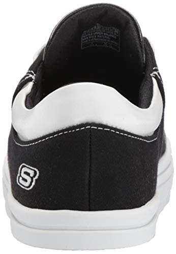Skechers Women's STREET CLEAT-BRING IT BACK Trainers, Negro (Black Canvas/White Duraleather Trim Blk), 6 (39 EU)