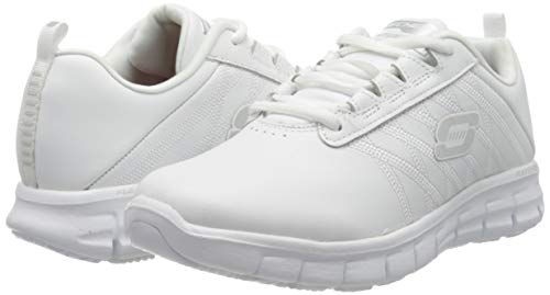 Skechers Women's Sure Track Erath - Ii Lace-up Sneakers, White (White Leather Wht), 5 UK (38 EU)