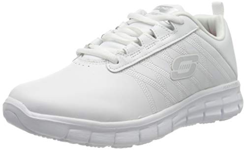 Skechers Women's Sure Track Erath - Ii Lace-up Sneakers, White (White Leather Wht), 5 UK (38 EU)