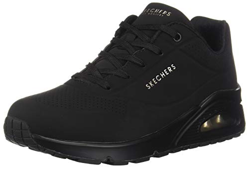 Skechers Women's Uno -Stand On Air Trainers, Black (Black Blk), 8 UK (41 EU)
