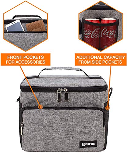 Skevic Bolsa Termica Porta Alimentos - Nevera Termica para Llevar Comida Nevera Portatil Pequeña - Bolsa Comida Trabajo Playa Picnic Camping - Bolsa Almuerzo, Bolsa Isotermica con Aislamiento Termico