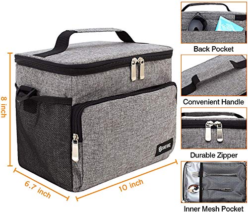 Skevic Bolsa Termica Porta Alimentos - Nevera Termica para Llevar Comida Nevera Portatil Pequeña - Bolsa Comida Trabajo Playa Picnic Camping - Bolsa Almuerzo, Bolsa Isotermica con Aislamiento Termico