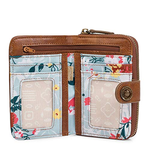 SKPAT - Cartera de Mujer. Billetero Monedero y Tarjetero. Tarjetas y Documentación y Billetes. Caja para Regalo. Lona - Cuero PU Polipiel. Estampada. 301614, Color Beige