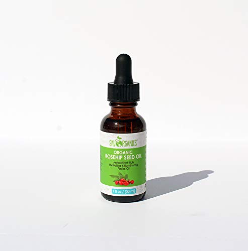 Sky Organics Orgánica aceite de rosa mosqueta, aceite de semilla de rosa mosqueta-Cruelty Free prensados ​​en frío, anti-envejecimiento facial aceite, aceite facial antioxidante, 100% puro