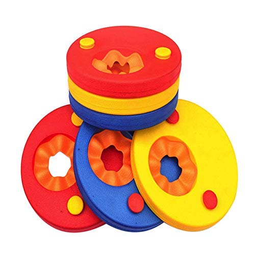 SKYSPER 4 Piezas Manguitos de Natación para Niños Flotador Bebe Piscina Discos Flotantes Hechos de Espuma con Certificación Seguridad Aprender a Nadar