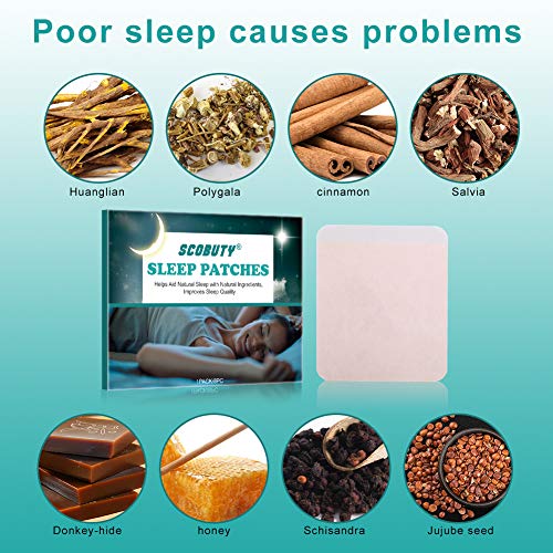 Sleep Patches, Parches para Pies, Parches para los pies del sueño para aliviar el alivio de la ansiedad y el alivio del estrés y el sueño profundo, sueño nocturno mejorado, 8 piezas