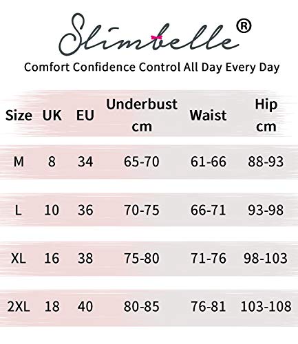 SLIMBELLE Bodies Moldeadores Faja Reductor Sin Costuras Body Shaper Ajustable Bodysuit Adelgazante Shapewear Lencería Postparto Negro 38