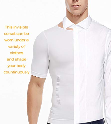 SLIMBELLE® Body Shaper para Hombre - Camisa de compresión T-Shirt Shapewear Slimming Shirt Chaleco Adelgazar Abdomen Cinturón De Vientre Bajar De Peso