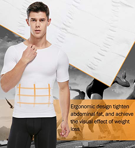 SLIMBELLE® Body Shaper para Hombre - Camisa de compresión T-Shirt Shapewear Slimming Shirt Chaleco Adelgazar Abdomen Cinturón De Vientre Bajar De Peso