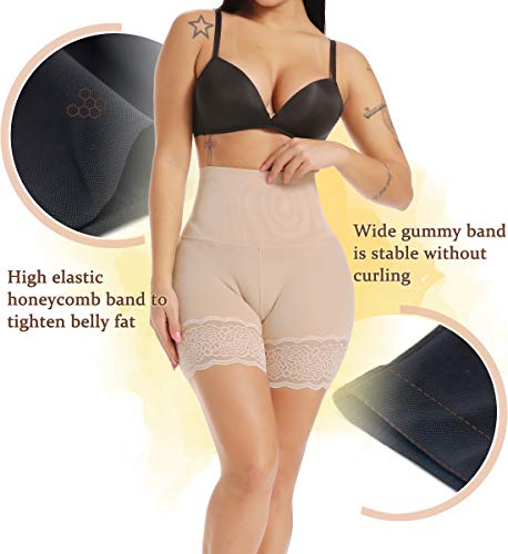 SLIMBELLE® Braguitas Moldeadoras Mujer Cintura Alta Braga Adelgazante Faja Reductora Vientre Plano Pantalón Moldeadora Encaje Bodies moldeadores