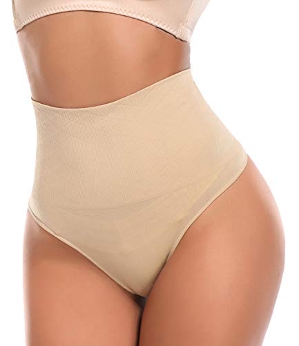 SLIMBELLE Fajas Tanga Invisible Braguita Moldeadora Thong Cintura Media para Mujer String Reductora sin Costuras Adelgazante Abdomen Elástico Shaping Lenceria-S