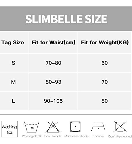 SLIMBELLE® Hombre Faja Reductora Elástica Barriga Adeltazante Cinturón Abdominal Moldeadora Body Shaper Cintura de Fitness Negro&Blanco