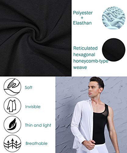 SLIMBELLE® Hombres Chaleco de Compresión Adelgazante Camiseta Reductora Ocultar el Ginecomastia Moobs Aplanar el Abdomen Ropa Interior