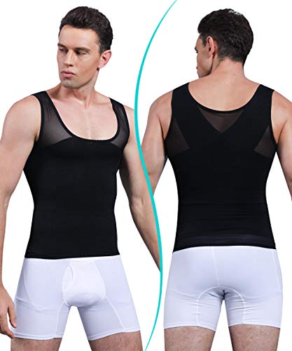 SLIMBELLE® Hombres Chaleco de Compresión Adelgazante Camiseta Reductora Ocultar el Ginecomastia Moobs Aplanar el Abdomen Ropa Interior