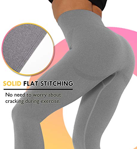 SLIMBELLE Mallas Push up Mujer Leggings Shorts Deportivos Pantalones Yoga Leggins de Cintura Alta Bolsillos Cortos Pantalón Deporte Verano para Fitness Correr Entrenamiento (Gris, M)