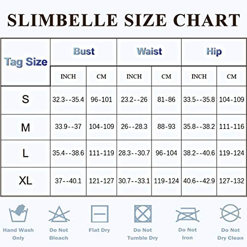 SLIMBELLE® Mujer Vestido Moldeador Combinación Moldeadora Lenceria Sin Costuras Fajas Reductoras de Abdomen y Cintura Body Shaper