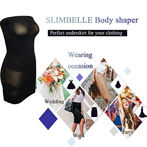 SLIMBELLE® Mujer Vestido Moldeador Combinación Moldeadora Lenceria Sin Costuras Fajas Reductoras de Abdomen y Cintura Body Shaper