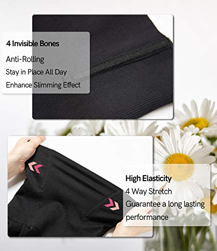 SLIMBELLE Pantalones Moldeadores Nalgas para Mujer Talla Grande Braguita Moldeadora Cintura Alta Braga Faja Reductora Ropa Interior Postparto Barriga Adelgazante Abdomen Shapewear-Black-XS