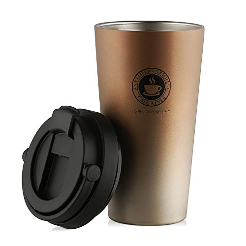 SLOSH Vaso Termico Café Termo Taza Termica Viaje Botella Acero Inoxidable 500ml