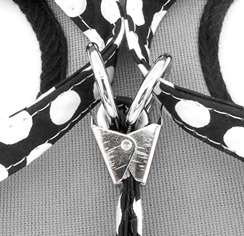 smalllee_lucky_store Chaleco Perro o Gato, Suave, Malla de Nailon, con Correa y arnés, Color Negro, Talla S