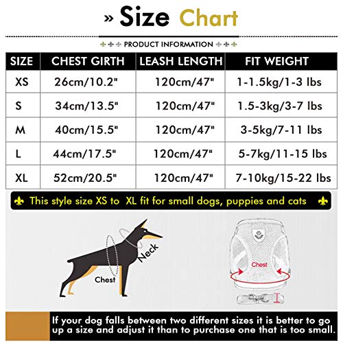 smalllee_Lucky_Store - de Malla Suave arnés y Correa para Gato antiescape Anti tirones arneses para Perros pequeños,Reflectante no se escapen Ajustable, Chaleco para Cachorros,Rojo,S