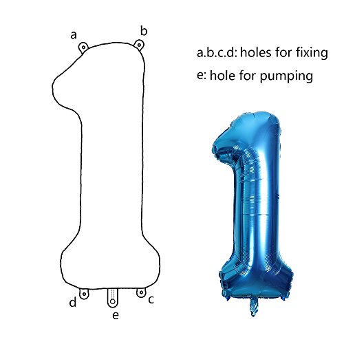 Smarcy Globos Número 18 Decoración de Cumpleaños 18 Años Fiesta de Cumpleaños Azul