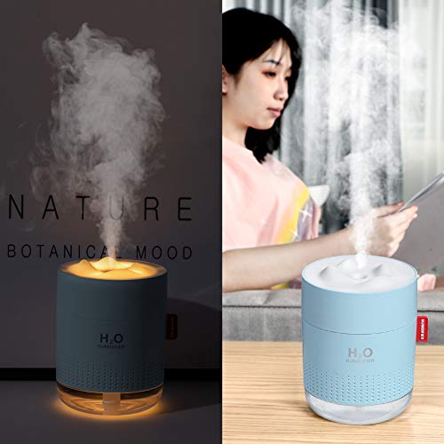 SmartDevil Humidificador 500ml, humidificadores ultrasónicos de Aire con alimentación USB, Apagado automático para el el hogar, Dormitorio, la Oficina, el Yoga, Aceite Esencial Prohibido - 2 Filtros