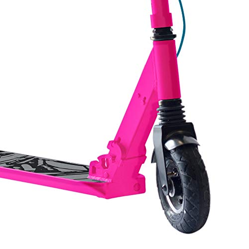 SmartGyro Xtreme XD Patín eléctrico para niños y jóvenes, ruedas 8", 3 velocidades, plegable, ligero, autonomía de 18 Km, batería de litio, freno eléctrico, Scooter, luces traseras, Rosa