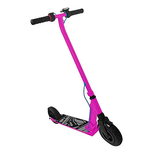SmartGyro Xtreme XD Patín eléctrico para niños y jóvenes, ruedas 8", 3 velocidades, plegable, ligero, autonomía de 18 Km, batería de litio, freno eléctrico, Scooter, luces traseras, Rosa